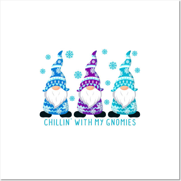 Winter Gnomes - Chilling With My Gnomies Wall Art by BDAZ